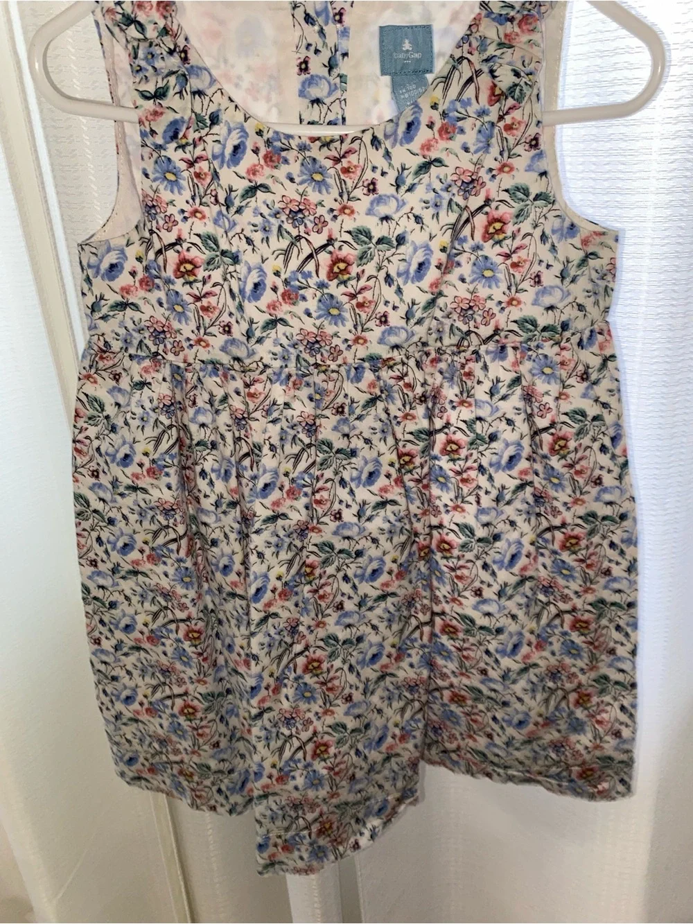 GAP Girls Floral Cotton Dress in Blue, Pink & Green